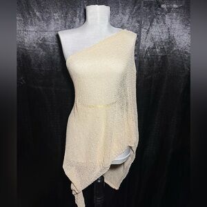 Elegant Cream One-Shoulder Dress